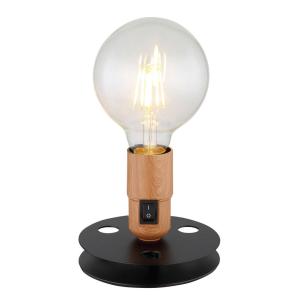 GLOBO Tischleuchte schwarz Metall H/D: ca. 9x12 cm E27 1 Br…