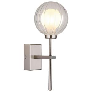 GLOBO Wandleuchte Ander 41928WN klar silber Glas Aluminium…