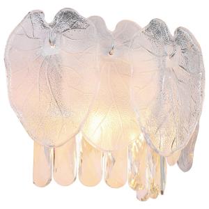 GLOBO Wandleuchte klar Chrom Metall Glas B/H/T: ca. 31,5x20…