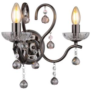 GLOBO Wandleuchte Rauch schwarz transparent Metall Glas B/H…