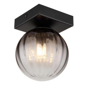 GLOBO Wandleuchte schwarz klar Metall H/D: ca. 15x12 cm 1 B…
