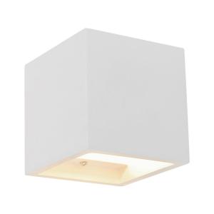 GLOBO Wandleuchte weiß Gips B/H: ca. 11,5x11,5 cm 1 Brennst…