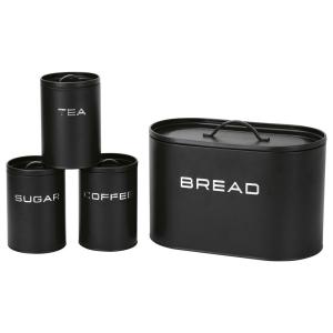 GOURMETmaxx Vorratsdosenset schwarz B/H/L: ca. 18x23x34 cm