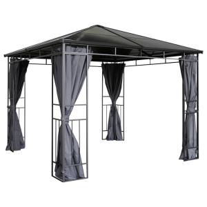 Grasekamp Hardtop-Pavillon Limone schwarz Stahl B/H/L: ca.…