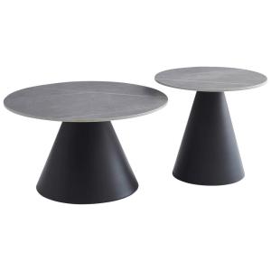 Hela Couchtisch Dustin Marmoroptik grau Metall B/H: ca. 70x…