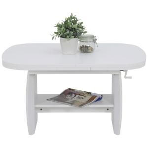 Hela Couchtisch Michael III weiß Holz B/H/T: ca. 142x62x68…