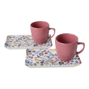 Hermia Concept Kaffeetassen-Set Giannis multicolor Steinzeug