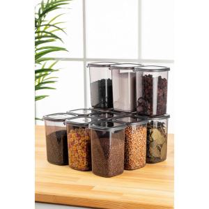 HermiaConcept Vorratsdosenset 12-tlg. anthrazit B/H/T/L/D:…