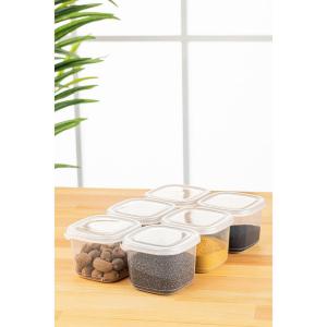 HermiaConcept Vorratsdosenset 6-tlg. weiß B/H/T/L/D: ca. 10…