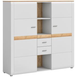 Highboard ASHTON Ashgrey matt Nachbildung Rivera Eiche Nach…