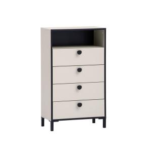 Highboard Edda beige hell B/H/T: ca. 60,2x103,4x33,05 cm