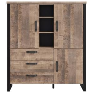 Highboard Emile Eiche Tabak Nachbildung B/H/T: ca. 138x155x…