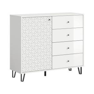 Highboard PRISMA weiß weiß Hochglanz B/H/T: ca. 110x96x40 c…