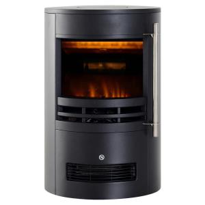 HOMCOM Elektrischer-Kamin 820-087 schwarz Eisen Kunststoff…