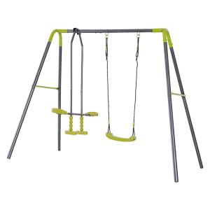 HOMCOM Kinder-Gartenschaukel schwarz B/H/L: ca. 138x180x245…