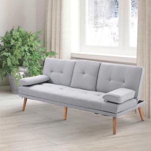HOMCOM Schlafsofa 833-663 hellgrau B/H/T: ca. 181x78x77 cm