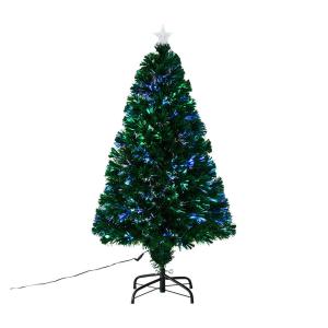 HOMCOM Weihnachtsbaum grün Metall H/D: ca. 120x60 cm