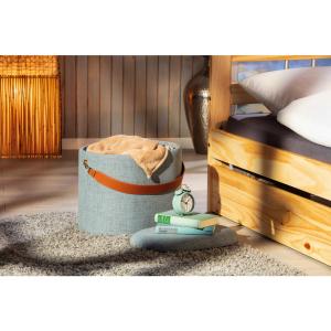 Inter Link Hocker Dilia dunkelgrau MDF B/H/T: ca. 42x36x30…