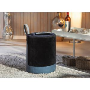 Inter Link Hocker Osame schwarz blau MDF Samtoptik B/H/T: c…