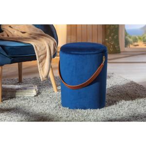 Inter Link Hocker Papua blau MDF Samtoptik B/H/T: ca. 35x45…