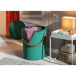 Inter Link Hocker Papua grün MDF Samtoptik B/H/T: ca. 35x45…