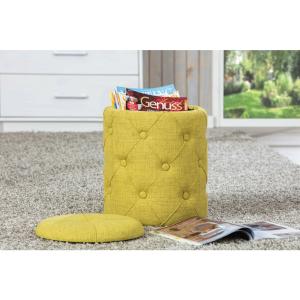 Inter Link Hocker Yapak gelb MDF B/H/T: ca. 34x40x34 cm