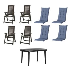 JARDIN,MADISON Gartensitzgruppe   Auflagen Aruba Graphit Ku…