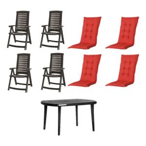 JARDIN,MADISON Gartensitzgruppe   Auflagen Aruba Graphit Ku…