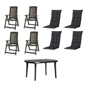 JARDIN,MADISON Gartensitzgruppe   Auflagen Aruba Graphit Ku…