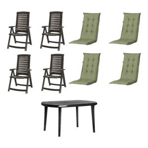 JARDIN,MADISON Gartensitzgruppe   Auflagen Aruba grün Kunst…