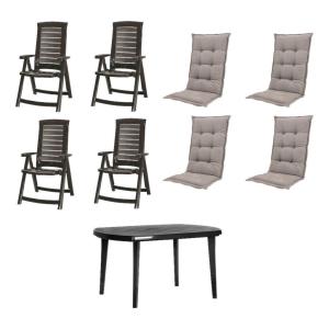 JARDIN,MADISON Gartensitzgruppe   Auflagen Aruba taupe Kuns…