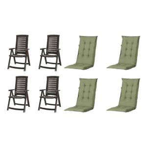 JARDIN,MADISON Klappsessel Set   Auflagen Aruba Graphit Kun…