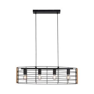 Just Light Pendelleuchte DRAIN 15253-18 schwarz kiefer Meta…