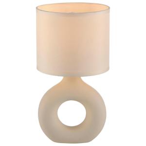 Just Light Tischleuchte beige Stoff Keramik H/L/D: ca. 30x1…