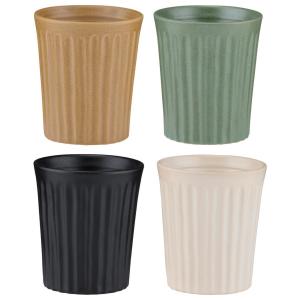 Kaffeebecher mehrfarbig Steinzeug B/H/L: ca. 7,2x8,1x7,2 cm