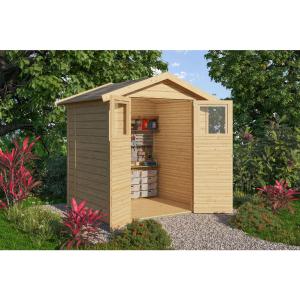 Karibu Gartenhaus Tito 2 natur B/H/T: ca. 180x222x152 cm