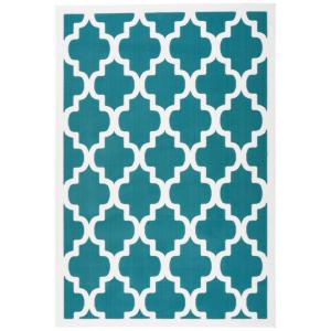 Kayoom Kurzflorteppich Manolya 2097 hellblau B/L: ca. 80x15…