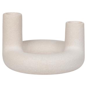 Kerzenhalter Candle beige Keramik B/H/L: ca. 13x8,5x13 cm