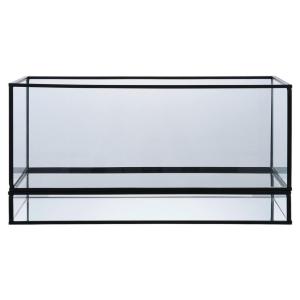 Kerzenhalter Hurricane messing Glas B/H/L: ca. 30x15x12 cm