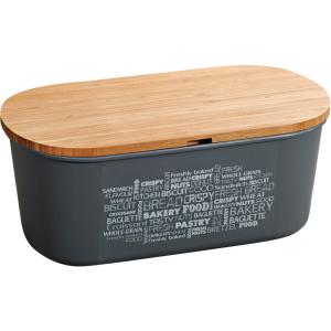 Kesper Brotbox grau Kunststoff B/H/L: ca. 20x14,5x34 cm