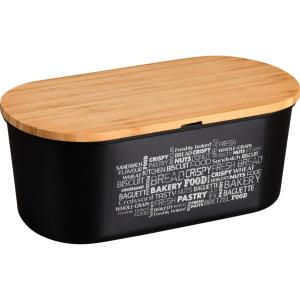 Kesper Brotbox schwarz Kunststoff B/H/L: ca. 20x14,5x34 cm