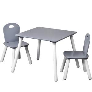 Kesper Kindertisch mit zwei Stühlen grau Spanplatte B/H/L:…