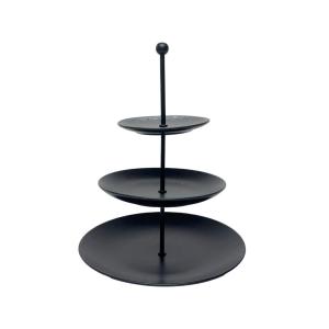 Kevoli  home Etagere mattschwarz Steingut 3 tlg.