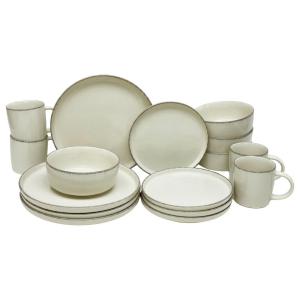 KEVOLI home Kombiservice sand Steingut 16 tlg.