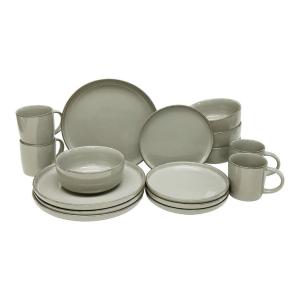 KEVOLI home Kombiservice taupe Steingut 16 tlg.