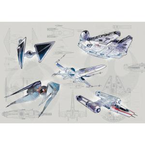 Komar Fototapete Star Wars Blueprint Light DX8-078 B/H: ca.…
