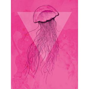 Komar Wandbild Jellyfish Pink Tiere B/L: ca. 30x40 cm