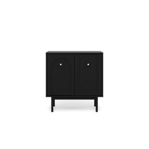 Kommode MAZOMA schwarz gold Optik B/H/T: ca. 79x82x39 cm
