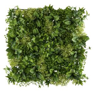 Kunstpflanze Mix-Blätter Wandmatte grün Kunststoff B/H/L: c…