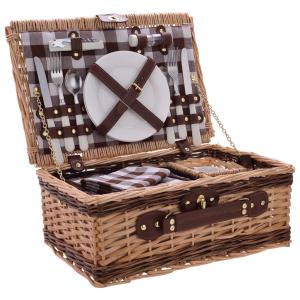 Laguiole Picknick-Korb natur Weide B/H/T: ca. 40x28x16 cm